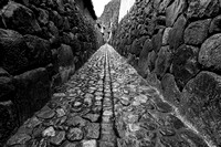 Black&White of ancient Inca street