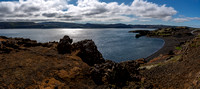 Lake Kleifavatn With Black Sand Beach